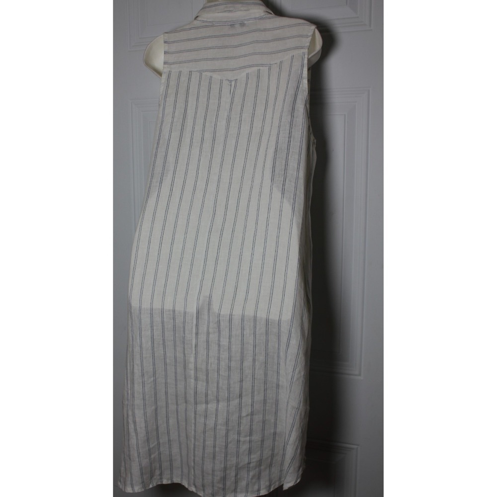 Rosemarie Italy Linen Shirt Dress Relaxed Striped Sardinia Effortless Size Small - Picture 4 of 13